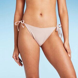 Wild Fable Size XS 0-2 Light Brown Side-Tie High Leg & Cheeky Bikini Swim Bottom